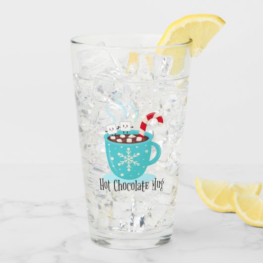 Mok met warme chocolade glas (Achterkant ijs)