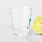 Mok met warme chocolade shot glas (Links)