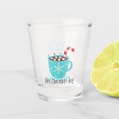 Mok met warme chocolade shot glas (Voorkant)