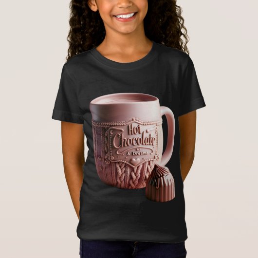 Mok met warme chocolade t-shirt (Voorkant)