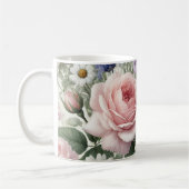 Mok met Waterverf Bloemenpatroon 3/6 (Links)