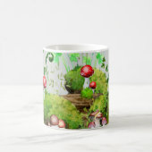 Mok met Waterverf Forest Mushrooms Planten Green (Center)