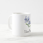Mok met waterverf-stijl bloemendesign (Voorkant links)