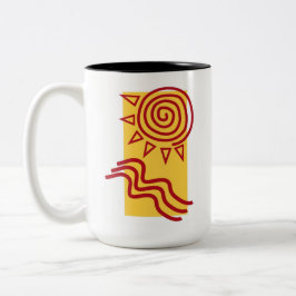 Mok met witte buitenkant