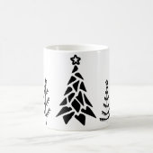 Mok met zwarte en witte kerstbomen (Center)