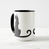 Mok met zwarte kat (Voorkant links)