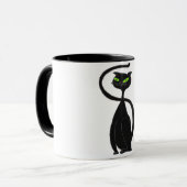 Mok met zwarte kat (Voorkant links)