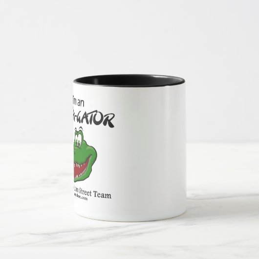Mok met zwarte koffie met straatteam Logo (Midden)