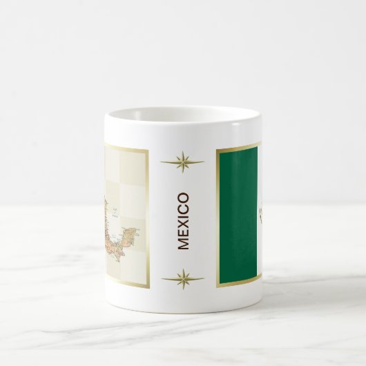 Mok Mexico vlag + plattegrond (Center)