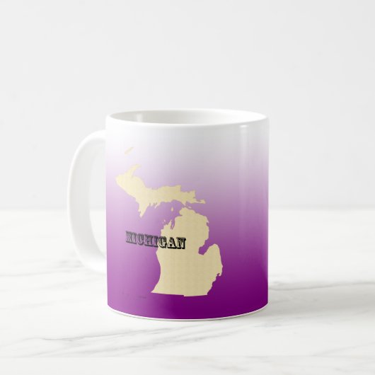 Mok - Michigan Staatskaart met Stad (Voorkant links)
