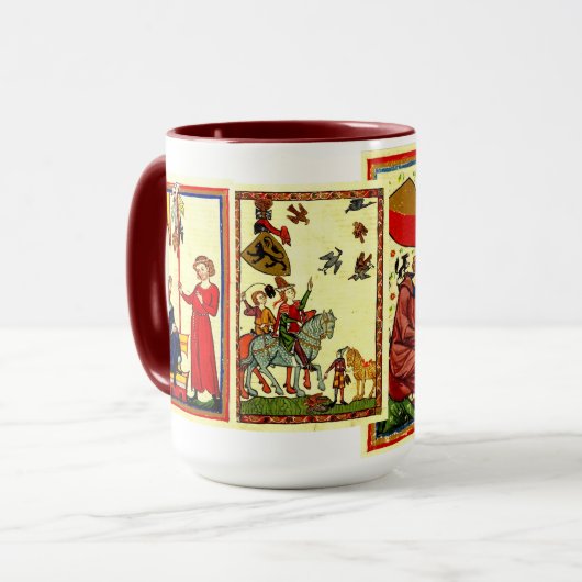 Mok middeleeuwse scènes (Voorkant links)