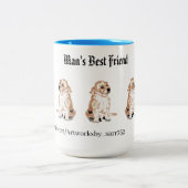 Mok: Mijn beste vriend/labrador Retriever Tweekleurige Koffiemok (Center)