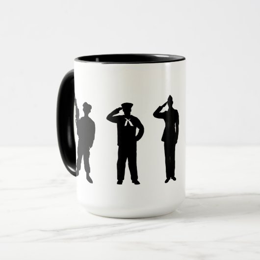 Mok militaire afdelingen Silhouettes (Voorkant links)