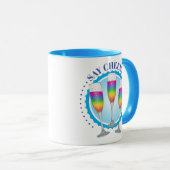 Mok Mimosa Rainbow Champagne Glasses (Voorkant rechts)