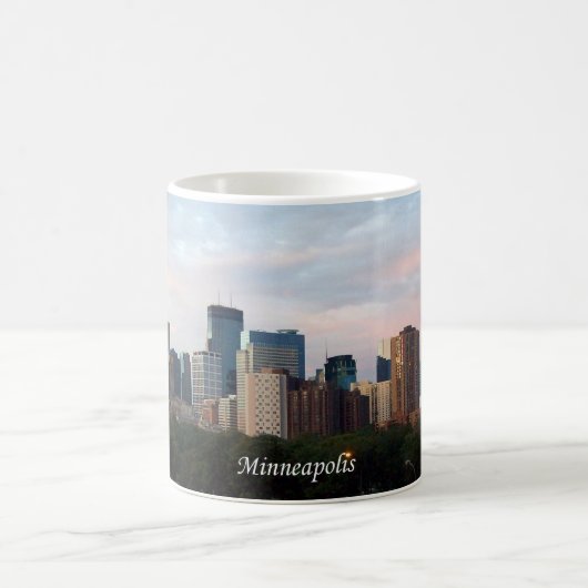 MOK: Minneapolis, Minnesota Skyline - VOLLEDIGE WR Koffiemok (Center)