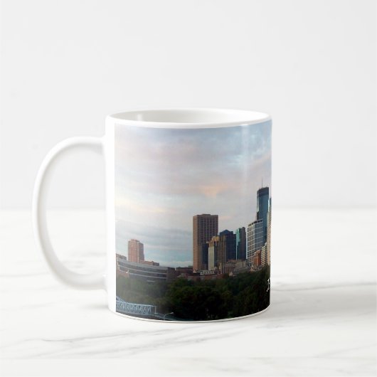 MOK: Minneapolis, Minnesota Skyline - VOLLEDIGE WR Koffiemok (Links)