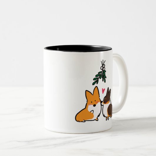 Mok Mistletoe Kiss Corgi (Voorkant rechts)