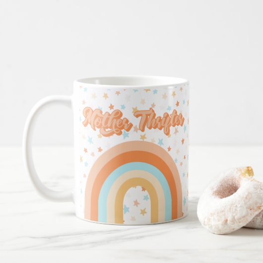 Mok Moeder Thrifter Rainbow Coffee (Met donut)