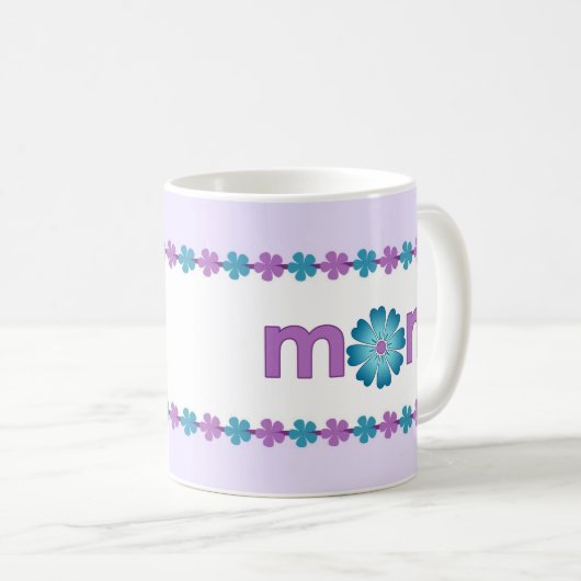 Mok moederdag Paarse lentevloeren (Voorkant rechts)