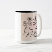 mok, moederdag tweekleurige koffiemok (Voorkant rechts)