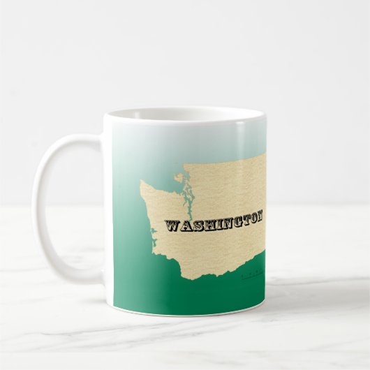 Mok - Mok van de staat Washington met de stad (Links)