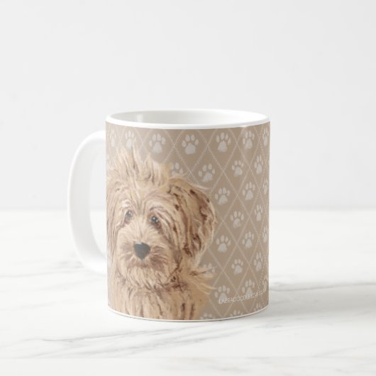Mok mooie Labradodoodle Dog schilderijen (Voorkant links)