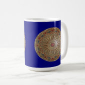 Mok Morrocon Beauty op blauw (Voorkant rechts)