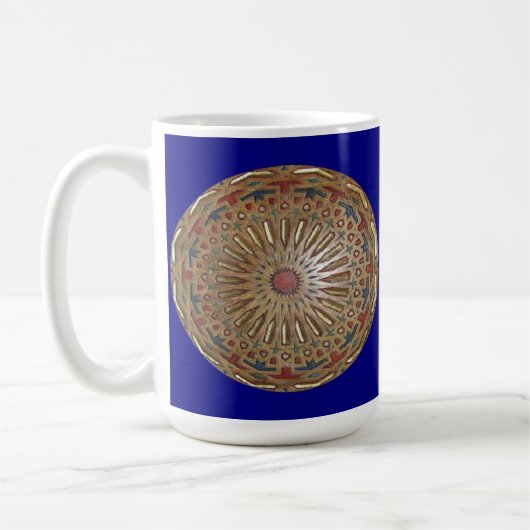 Mok Morrocon Beauty op blauw (Links)