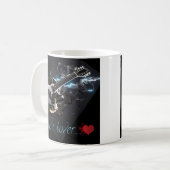 mok Music Lover zwart gitaar (Voorkant links)
