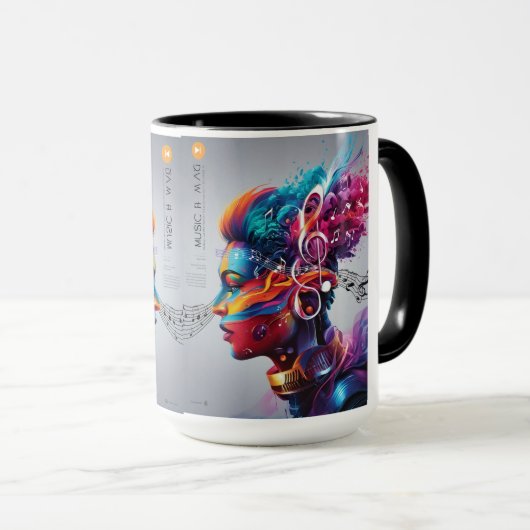 Mok muziek kunst (Voorkant rechts)