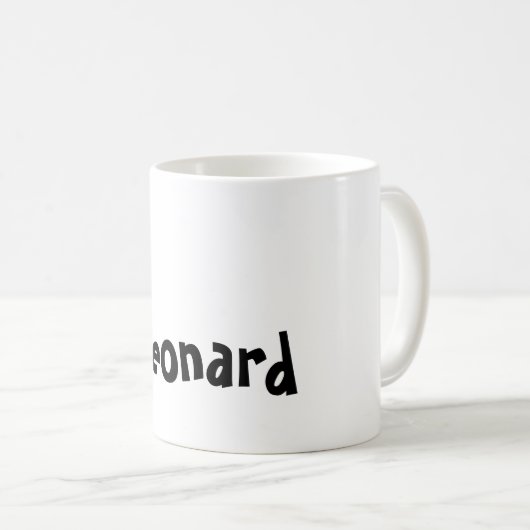 Mok - Naam met Initiaal Cat Letter L (Voorkant rechts)