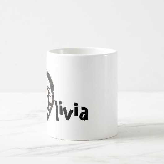 Mok - Naam met Initiaal Cat Letter O (Center)