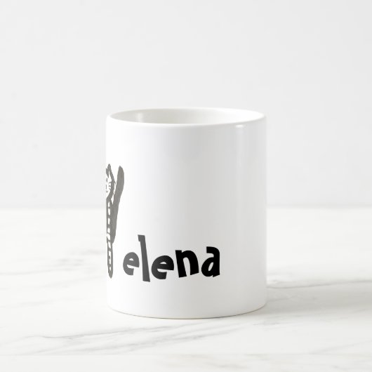 Mok - Naam met Initiaal Kat Letter H (Center)