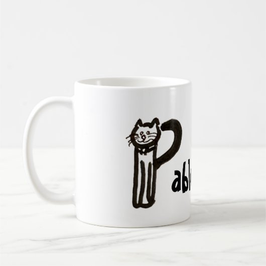 Mok - Naam met Initiaal Kat Letter P (Links)