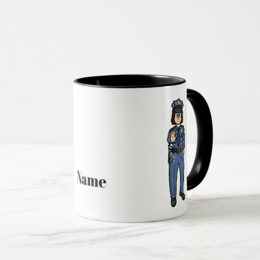 Mok Naam van vrouw U.S. Border Patrol Agent (Voorkant rechts)