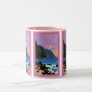 Mok-NaPali Sunset Magenta-Fled Sky Tweekleurige Koffiemok