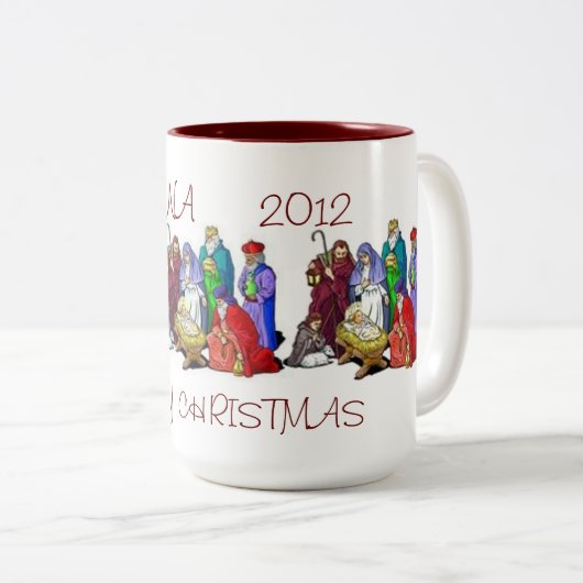 MOK NATIVITY SCENE TRIAD PERSONALISEERDE MERRY CHR (Voorkant rechts)