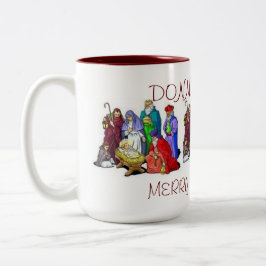 MOK NATIVITY SCENE TRIAD PERSONALISEERDE MERRY CHR