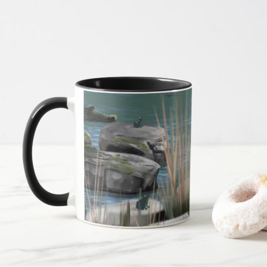 Mok Natuur met Crocs, Rocks en Frogs (Met donut)