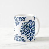 Mok Navy Elegant Damask Coffee (Voorkant rechts)