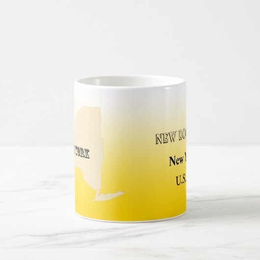 Mok - New York State Map met City (Center)