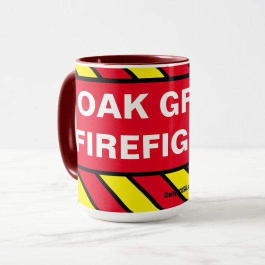 Mok OAK GROVE FIREFIGHTER (Voorkant links)