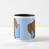 Mok omgezette Cartoon Plott Hound (Midden)