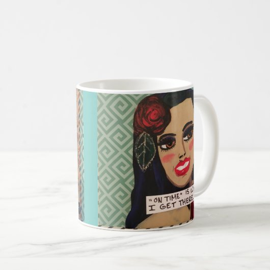 MOK=ON-TIJD IS WANNEER IK ER KOM. KOFFIEMOK (Voorkant rechts)