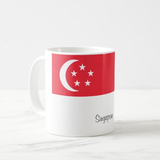 Mok onder Singapore-vlag (Voorkant links)
