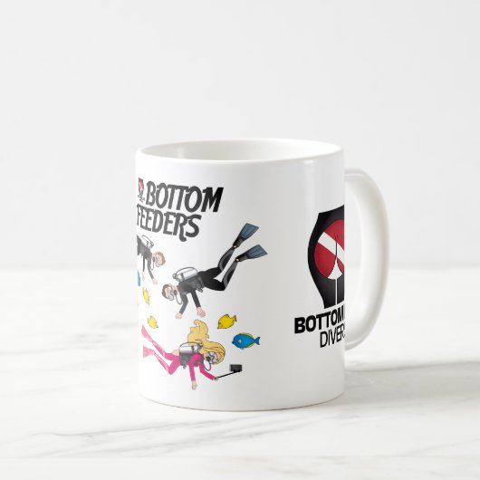 Mok onderaan voedingen scuba duikkoffie (Voorkant rechts)