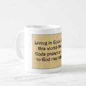 Mok: "Ontsnappen aan God" Koffiemok (Voorkant links)