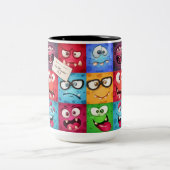 Mok ontwerp van multiface expressies (Center)