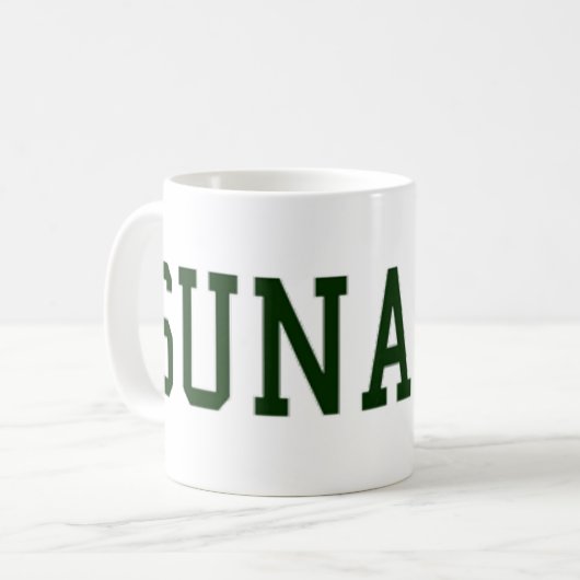 Mok op het meer van de zonneapee (Voorkant links)