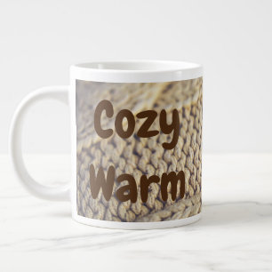 Mok op jumboformaat met "Cozy Warm"-gezegde
